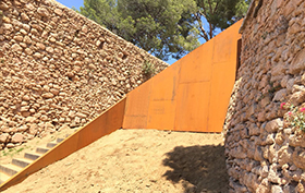 barandilla corten instalada barandilla corten instalada