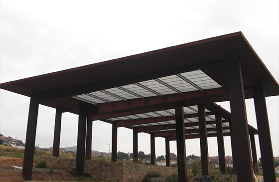 estructura de corten instlada estructura de corten instlada