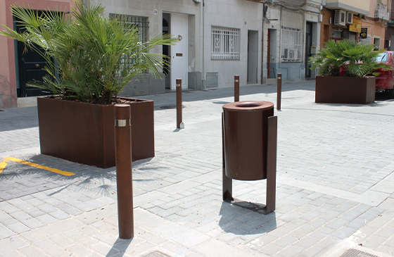 elementos corten instalados elementos corten instalados