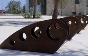 aparcabicicletas acero corten