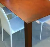 mobiliario interior acero corten
