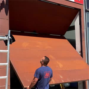puerta garaje acero corten
