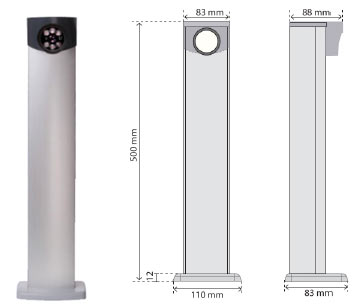 columna lector de matriculas