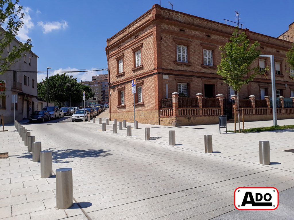 Instalación de pilonas fijas y extraíbles