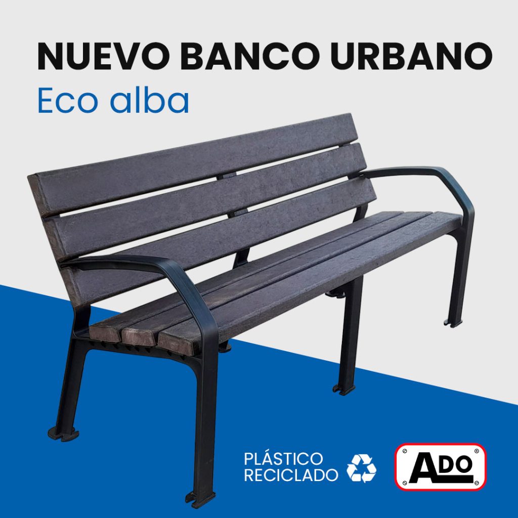 banco de plástico reciclado eco alba