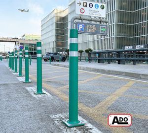pilonas flexibles instaladas en aeropuerto Barcelona