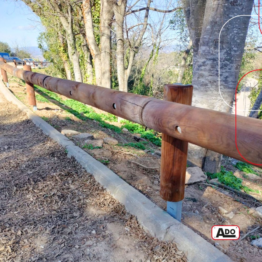 bionda de madera seguridad