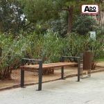 banqueta tali instalada en parque