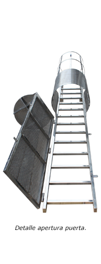 escalera de gato con puerta detalle apertura puerta escalera gato
