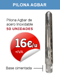 pilona de acero inoxidable fija