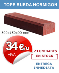 tope ruedas hormigon