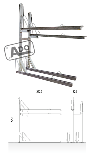 aparcabicicletas horizontal decker