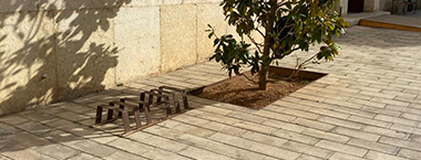 conjunto aparcabicicletas plec acero corten conjunto aparcabicicletas plec acero corten