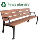 banco listones madera patas plastico nightfall