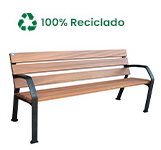 banco listones madera patas plastico dawn