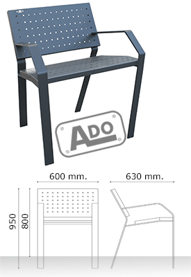 silla hierro alo