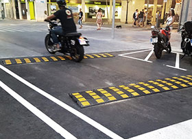 bandas reductoras de velocidad de caucho