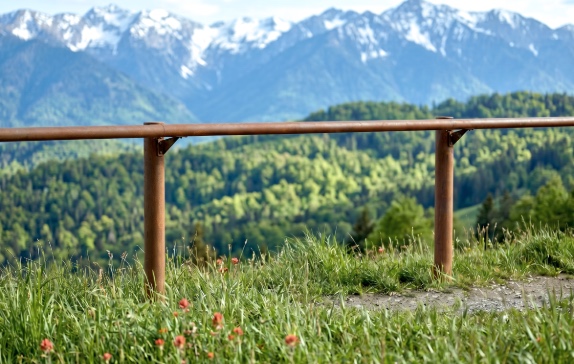 barandilla para parques de acero corten alpina