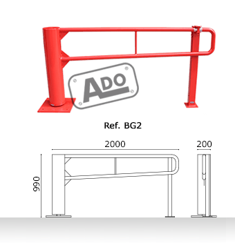 barrera manual giratoria 2m