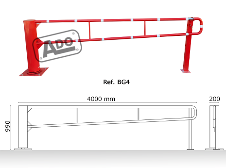 barrera manual giratoria 4m