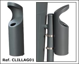 cenicero para papelera lacado gris
