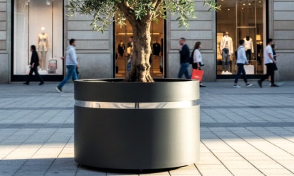 jardinera acero gris ring