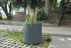 jardineras curvi en oxirón corten instaladas