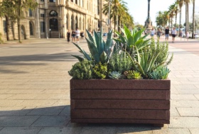 jardineras plástico reciclado jardineras recei instalada