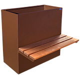 jardinera-banco acero corten bralla