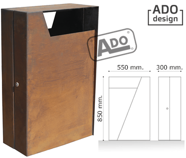 papelera acero corten livre