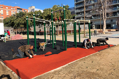 Pavimentos Parques Infantiles Barcelona