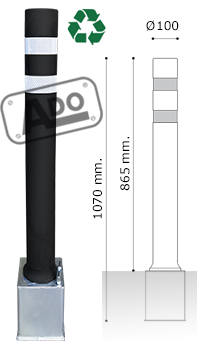 modelos pilonas A-flex dt con base extraible hierro