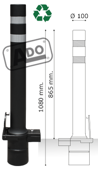 modelos pilonas A-flex dt con base extraible plástico