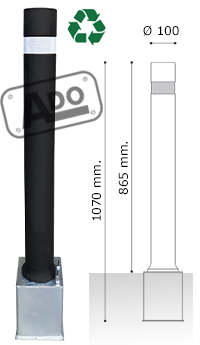 modelos pilonas A-flex con base extraible hierro