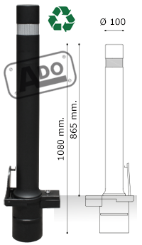modelos pilonas A-eco con base extraible plástico