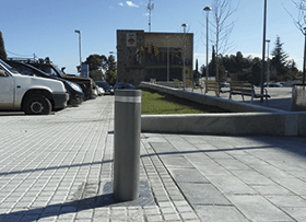 pilona de seguridad estocolmo instalada