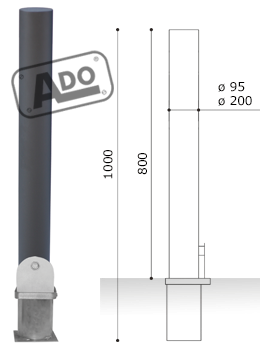 pilona tubular extraible