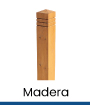pilona extraíbles madera