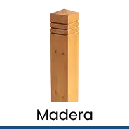 pilona extraíbles madera