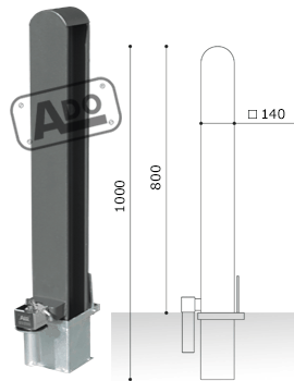 pilona grey extraible seguridad