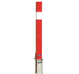 pilona desmontable roja y blanca