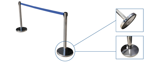poste separador inox