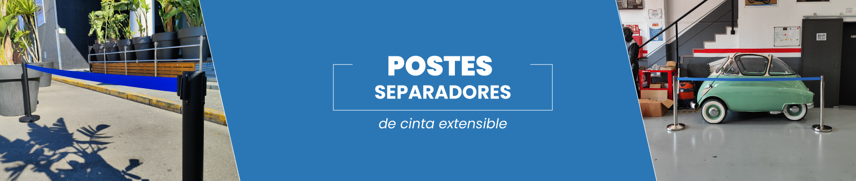 postes separadores cinta extensible