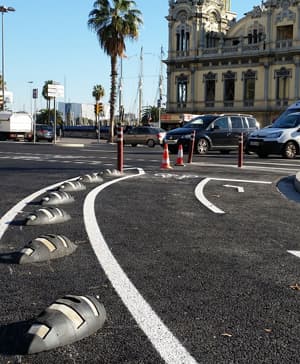 separador carril bici tigre