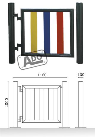 Valla metálica de colores Play, ideal para parques, jardines y zonas  infantiles de juegos