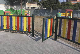 puerta vallado colores parc