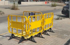 vallas plastico amarillas obra 1m vallas plastico amarillas obra 1m