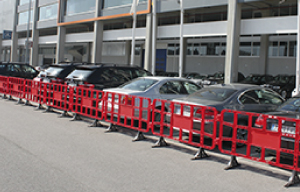 valla plastico de 2m roja