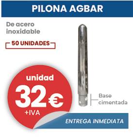 pilona de acero inoxidable fija