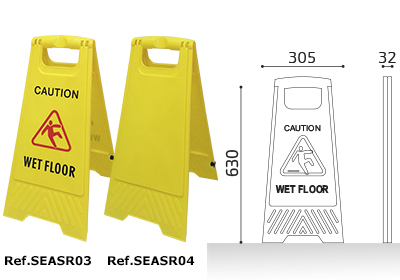 señal plegable plastico advertencia